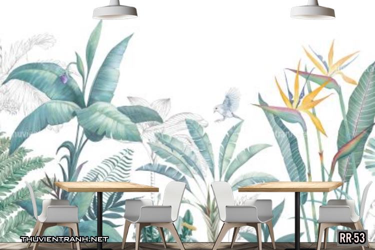 Tranh dán tường rừng xanh nhiệt đới Tropical RR-53 - Tranh tường mới cập nhật